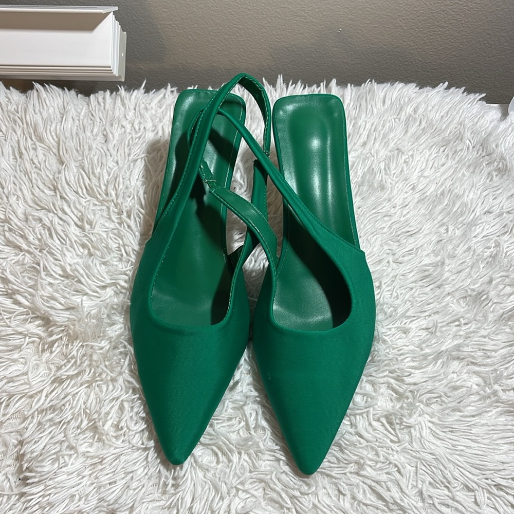 Green Pointed Toe, Shallow Heel, Zara Dup Women P… - image 2